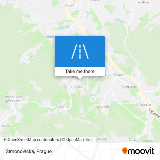 Šimonovická map