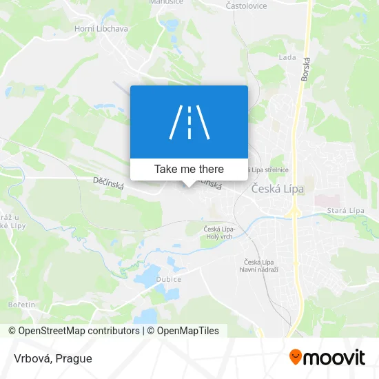 Карта Vrbová