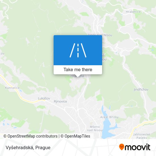 Карта Vyšehradská