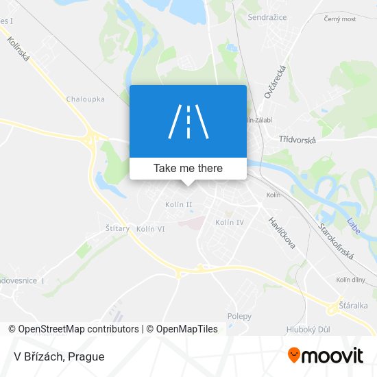 V Břízách map