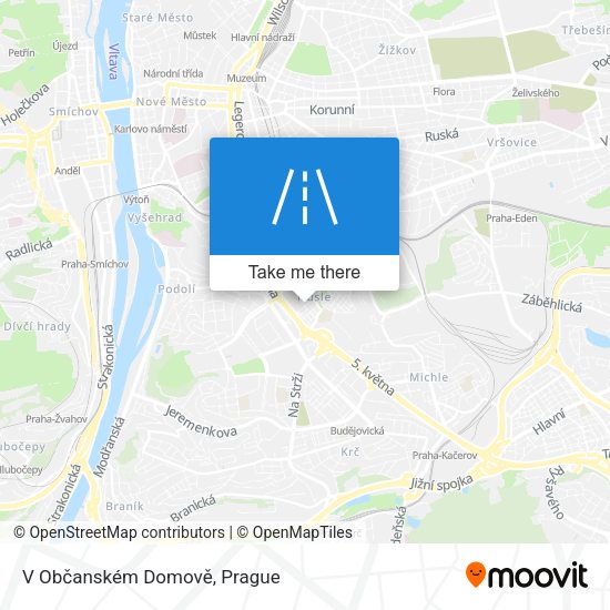 V Občanském Domově map