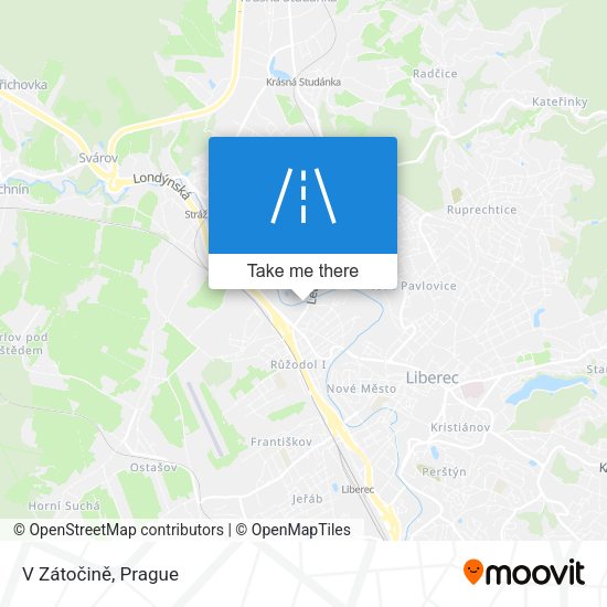 V Zátočině map
