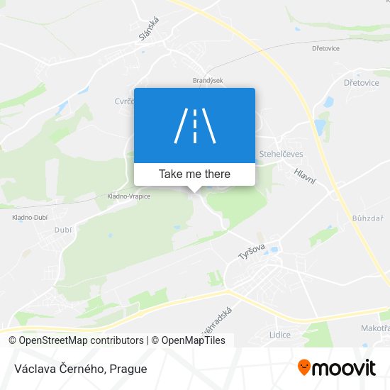 Václava Černého map
