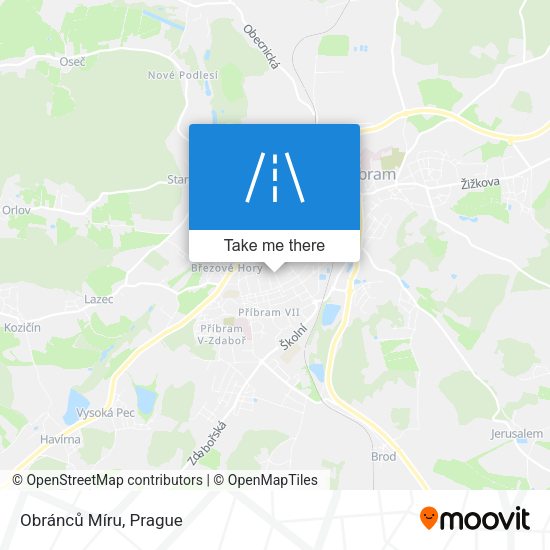 Obránců Míru map