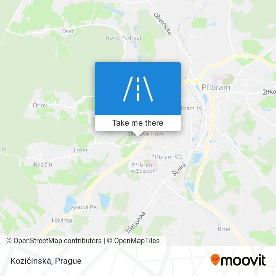 Kozičínská map