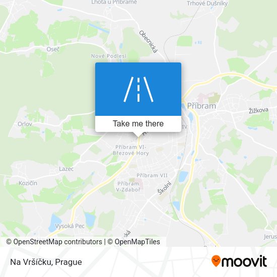 Na Vršíčku map
