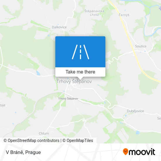 V Bráně map