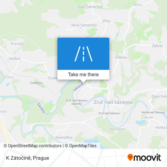 K Zátočině map