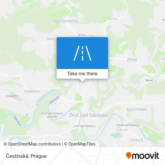 Карта Čestínská