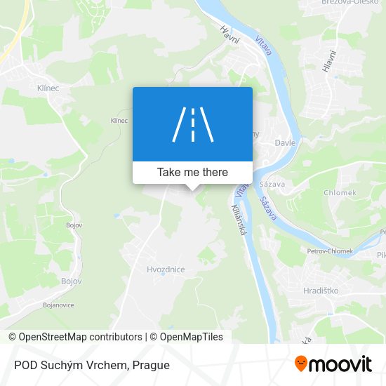 POD Suchým Vrchem map