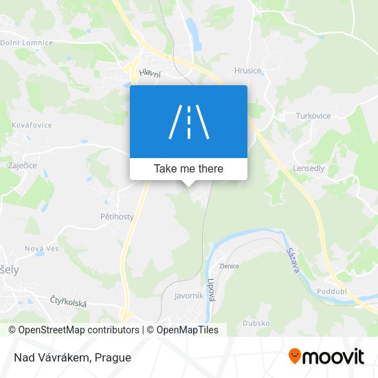 Карта Nad Vávrákem