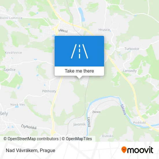 Карта Nad Vávrákem