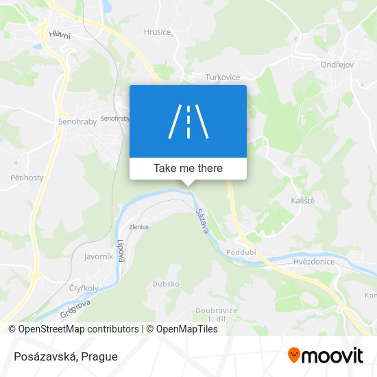 Карта Posázavská