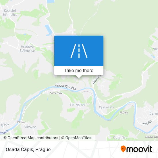 Osada Čapík map