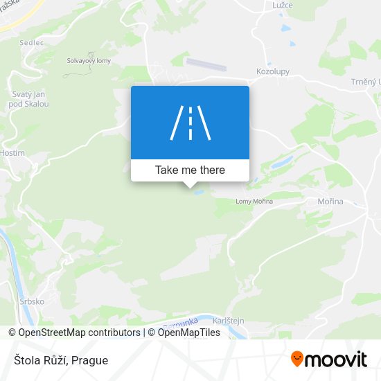 Štola Růží map