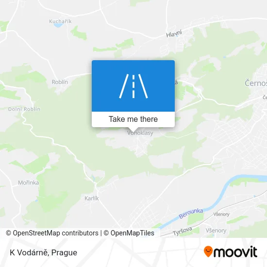Карта K Vodárně