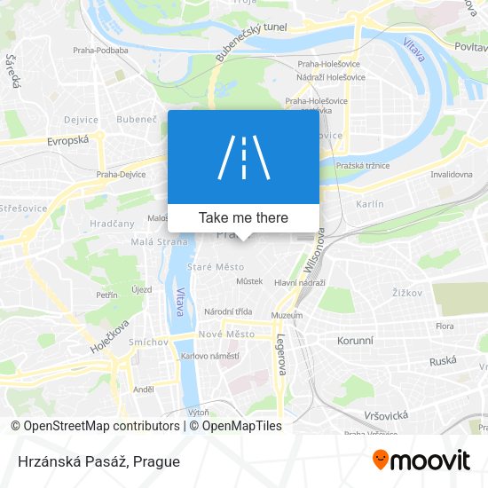 Карта Hrzánská Pasáž