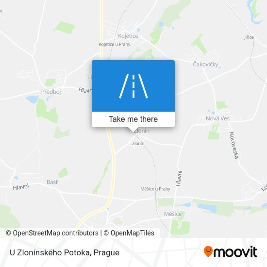 U Zlonínského Potoka map