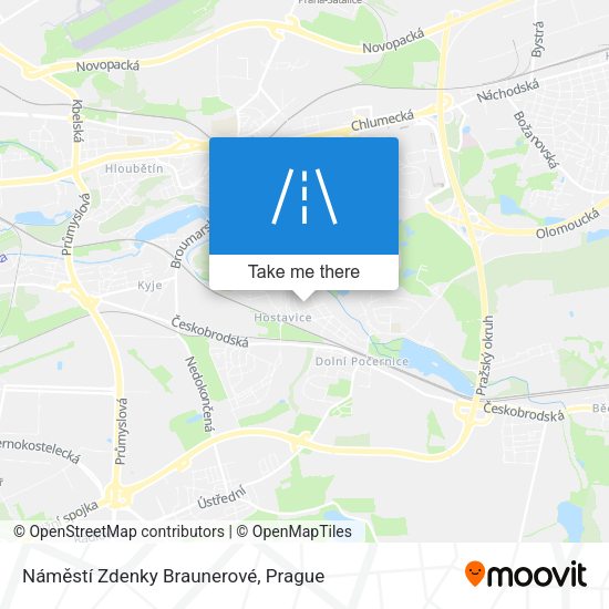 Náměstí Zdenky Braunerové map