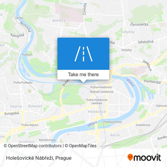 Holešovické Nábřeží map