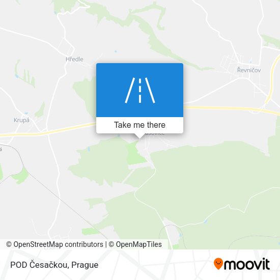 POD Česačkou map