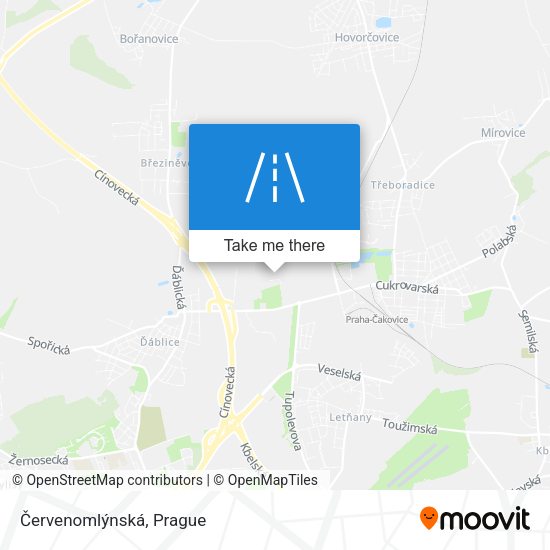 Červenomlýnská map