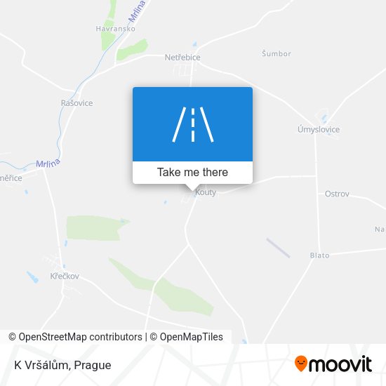K Vršálům map