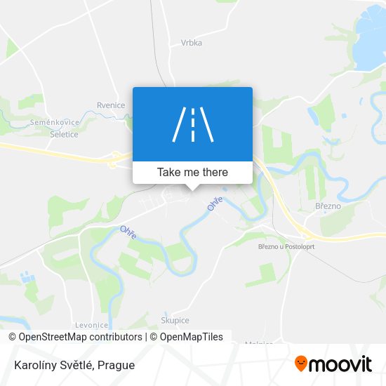 Karolíny Světlé map