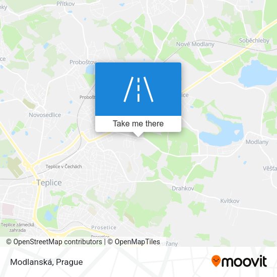 Карта Modlanská