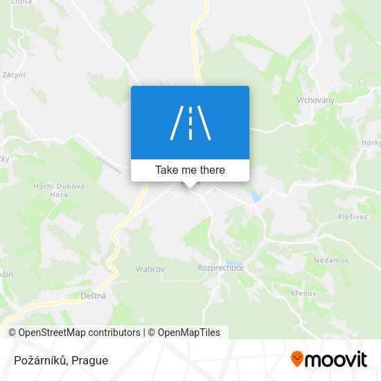 Požárníků map