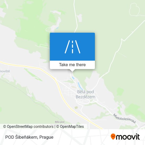 POD Šibeňákem map