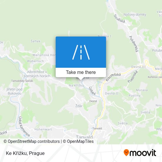 Ke Křížku map