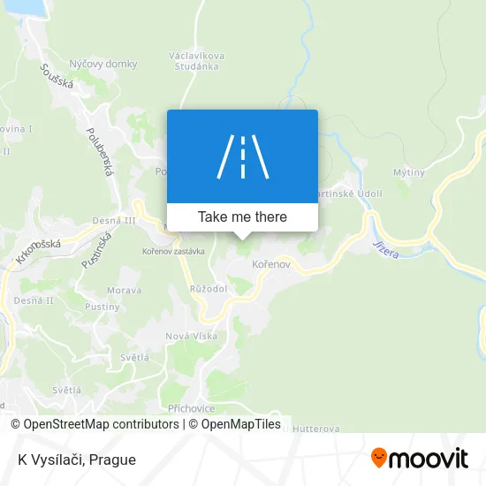 Карта K Vysílači
