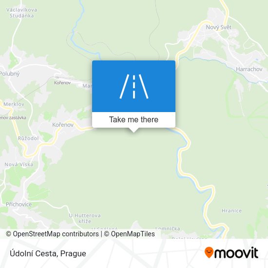 Údolní Cesta map