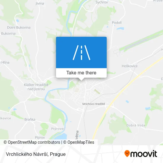 Карта Vrchlického Návrší