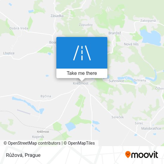 Růžová map
