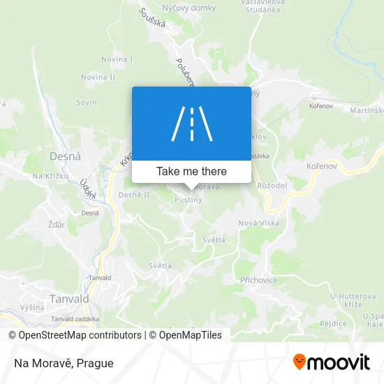Карта Na Moravě