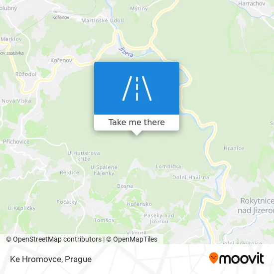 Ke Hromovce map