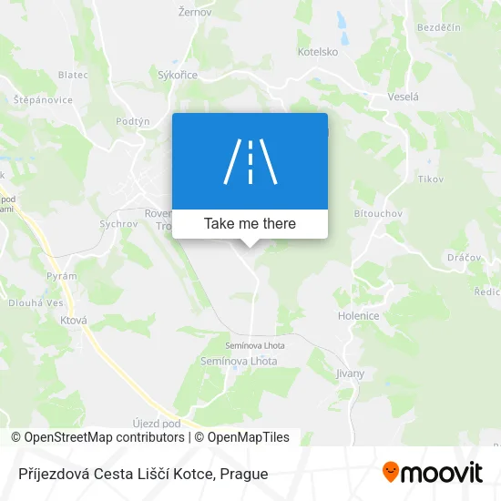 Карта Příjezdová Cesta Liščí Kotce