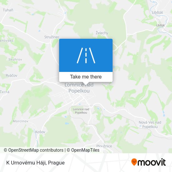 K Urnovému Háji map