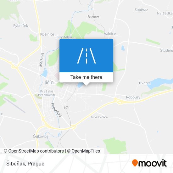 Šibeňák map