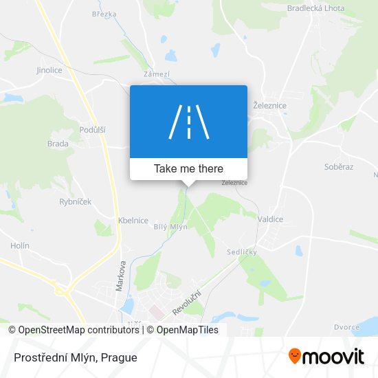 Prostřední Mlýn map