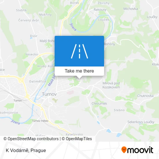 Карта K Vodárně