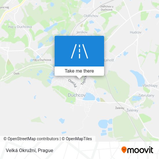 Velká Okružní map