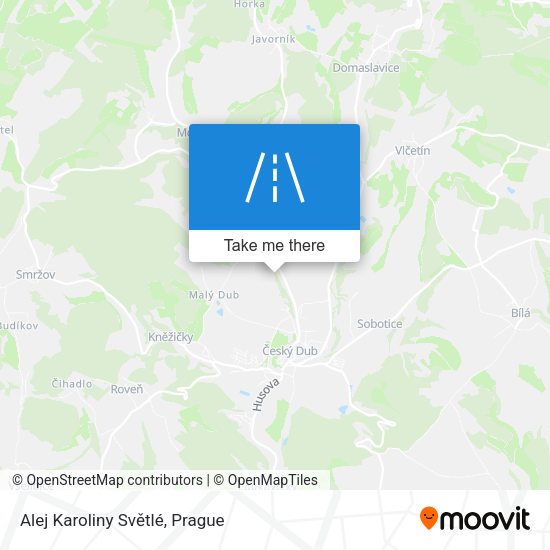 Alej Karoliny Světlé map