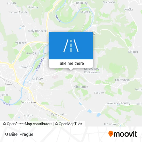 Карта U Bělé