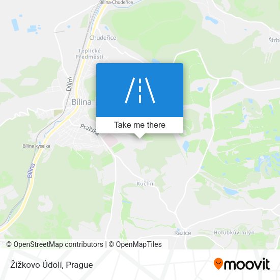 Žižkovo Údolí map