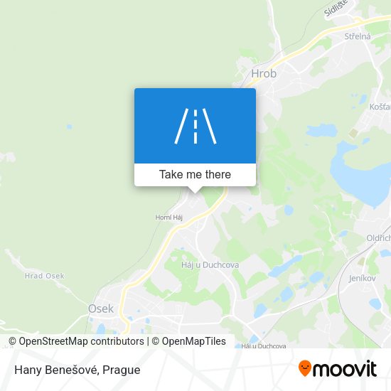 Hany Benešové map
