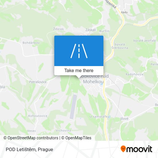 POD Letištěm map