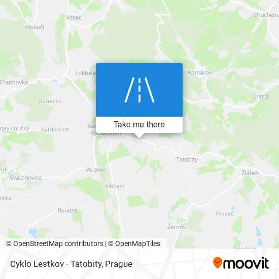 Карта Cyklo Lestkov - Tatobity